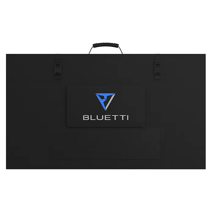 Bluetti Solarmodul PV350 - 2.400 x 905 x 15 mm - Nahaufnahme einer BLUETTI Tragetasche, ideal zum Tragen und Schützen Ihrer Solargeneratoren und Zubehör.