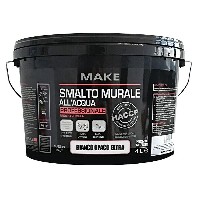 Make Esmalte protector para pared al agua (4 l, Mate, Blanco) | BAUHAUS