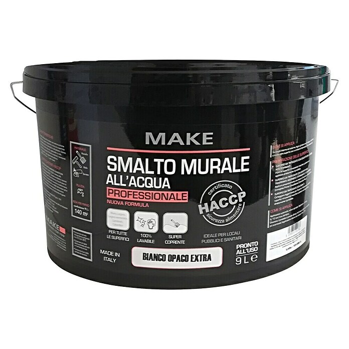 Make Esmalte protector para pared al agua (9 l, Mate, Blanco) | BAUHAUS