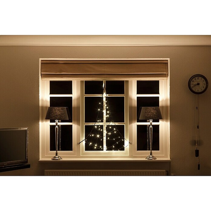 Kerstverlichting Fairybell Raamkerstboom - 1,25 meter (Ø x h: 60 x 125 cm, Aantal lichtbronnen: 60 st., Warm wit) | BAUHAUS