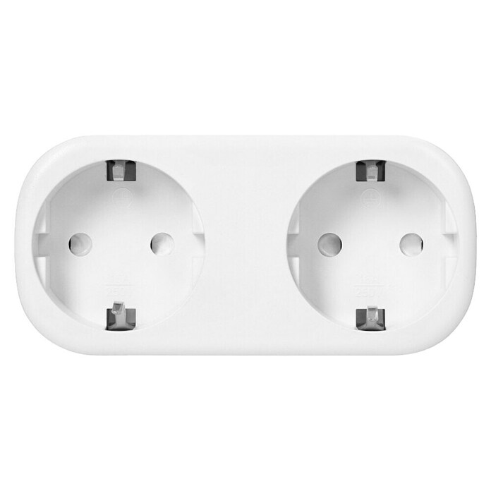 Strujni razdjelnik Wi-Fi, dvostruki  (16 A, 3.680 W, Boja: Bijela) | BAUHAUS