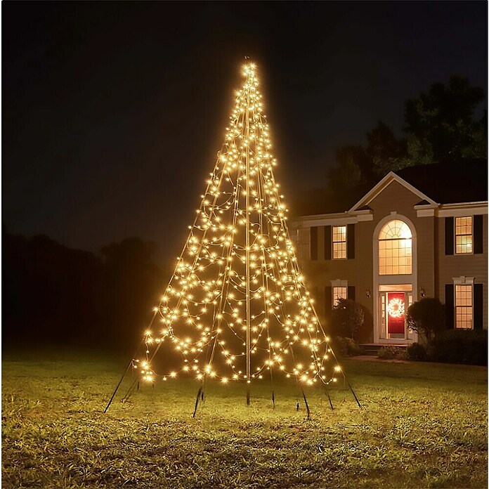 Kerstverlichting Fairybell - 4 m - incl. mast (Ø x h: 2 x 4 m, Aantal lichtbronnen: 640 st., Warm wit) | BAUHAUS