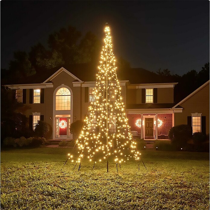 Kerstverlichting Fairybell - 4 m - incl. mast (Ø x h: 2 x 4 m, Aantal lichtbronnen: 640 st., Warm wit) | BAUHAUS