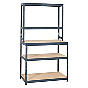 Regalux Stopničasti regal R 200 Multi  (V x Š x G: 180 x 100 x 60 cm, Število polic: 5 kos, Priklop, Sive barve) | 1230 - Metallregale | AAFA - Regale | AAF - Regalsysteme | AA - Eisenwaren | A - Eisenwaren | BAUHAUS