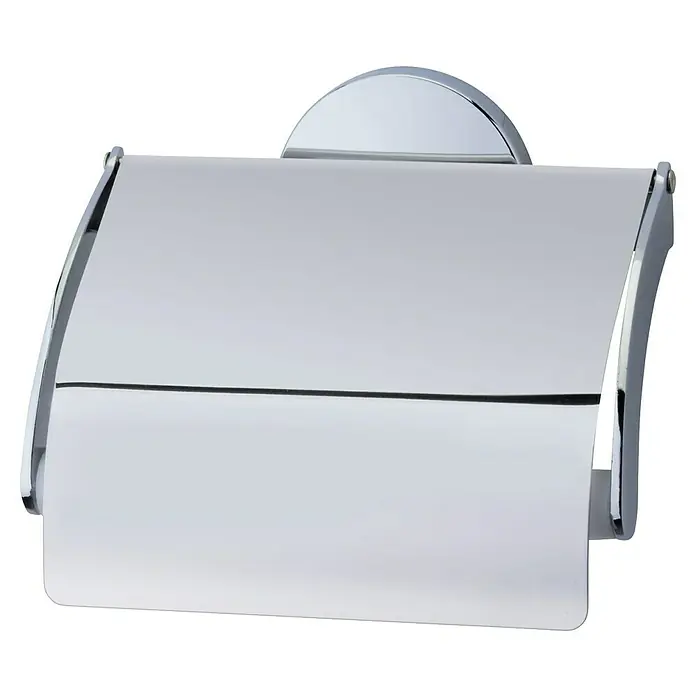 Fackelmann Vision Toilettenpapierhalter - L x B x H: 100 x 135 x 130 mm, Chrom - Elegantes, verchromtes Toilettenpapier-Cover für ein stilvolles Badezimmer. Schützt das Papier und verleiht einen Hauch von Luxus.