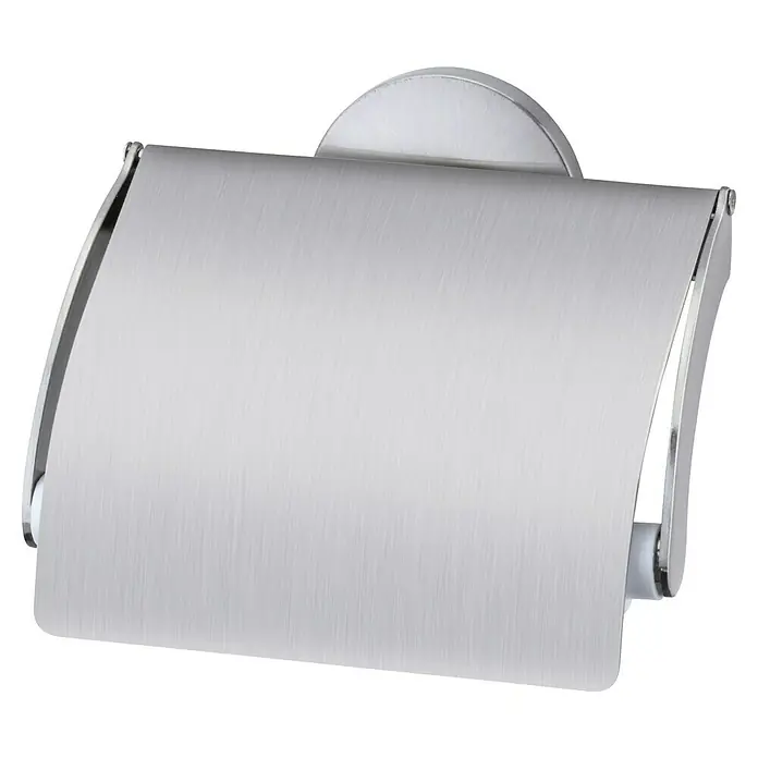 Fackelmann Fusion Toilettenpapierhalter - Silber gebürstet - Ein moderner Toilettenpapierhalter aus gebürstetem Edelstahl, ideal für jedes Badezimmer. Er bietet eine stilvolle und hygienische Lösung.