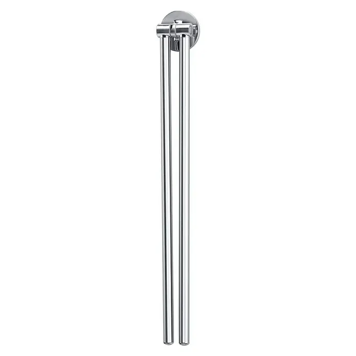 Fackelmann Fusion Handtuchstange - 480 mm, Silber, Matt - Ein Paar glänzender, silberner Handtuchhalter, die schlank und modern sind, ideal für jedes Badezimmerdekor.