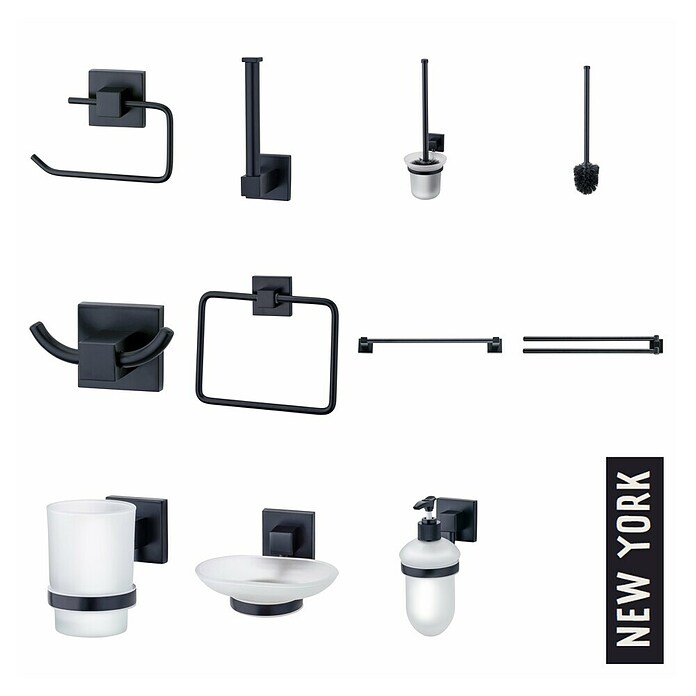 Fackelmann New York Papierrollenhalter (Schwarz, Metall) | BAUHAUS