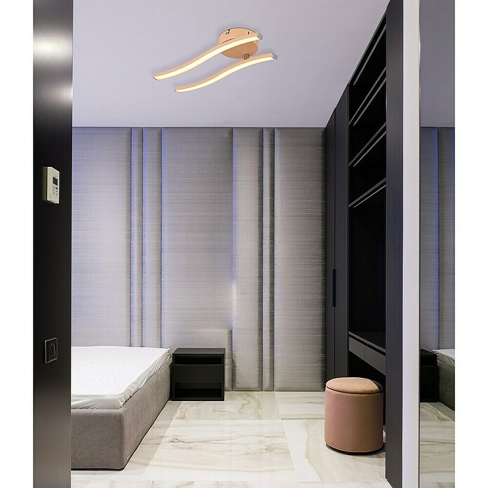 Globo Led-plafondlamp Tyler (Perziek, l x b x h: 51,5 x 10 x 7,2 cm, 12 W) | BAUHAUS