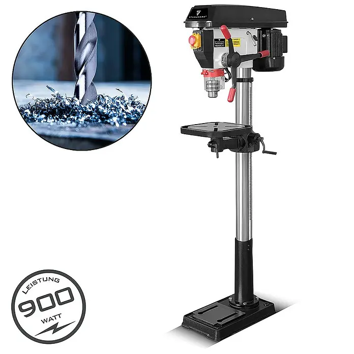 STAHLWERK Bohrmaschine BD-900 ST Säulenbohrmaschine 900W Leistung -  - Standbohrmaschine mit einer Leistung von 900 Watt. Vielseitig einsetzbar für präzise Bohrarbeiten in verschiedenen Materialien.