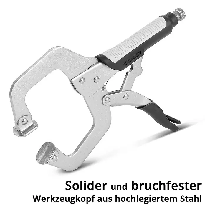 STAHLWERK Zangen-Set Gripzangen Set 4-teilig C-Form 6 bis 14 Zoll -  - Schraubzwinge mit ergonomischem Griff für sicheren Halt, ideal für präzises Arbeiten.