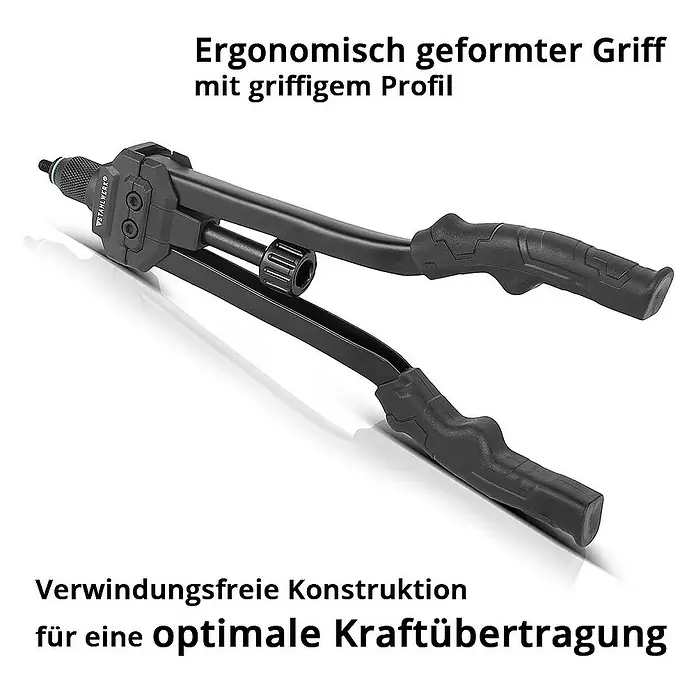 STAHLWERK Blindnietzange Blindnietzangen Set NZ-16 ST -  - Nietzange mit ergonomischem Griff und verwindungsfreier Konstruktion für optimale Kraftübertragung.
