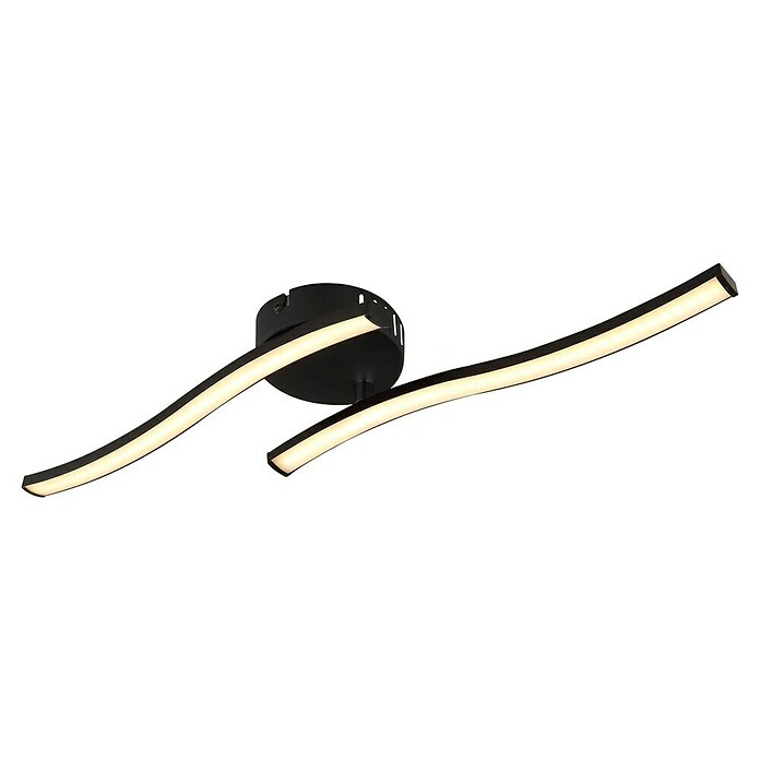 Globo Led-plafondlamp Tyler (Zwart, l x b x h: 51,5 x 10 x 7,2 cm, 12 W) | BAUHAUS