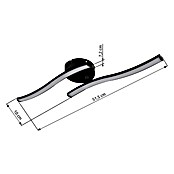 Globo Led-plafondlamp Tyler (Zwart, l x b x h: 51,5 x 10 x 7,2 cm, 12 W) | BAUHAUS