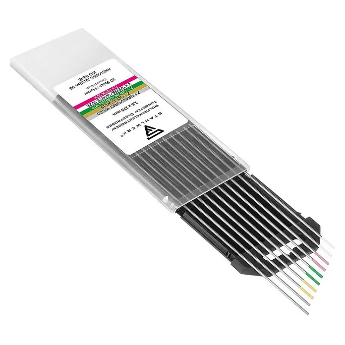 STAHLWERK WIG-Schweißstab Wolframelektroden Gold, Grau, Pink, Weiß, Grün 1,6 mm - Durchmesser: 1,6 mm - Wolfram-Elektroden von STAHLWERK, 1,6 x 175 mm, für präzise Schweißarbeiten. Verschiedene Typen für optimale Ergebnisse.