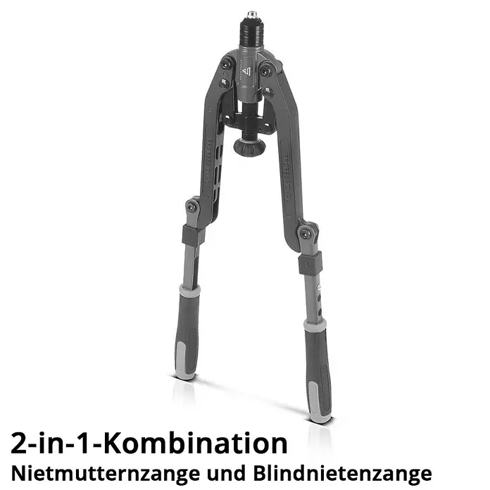 STAHLWERK Blindnietzange Nietmuttern- und Blindnietenzangen Set 85-teilig -  - 2-in-1 Kombinations-Nietmutternzange und Blindnietenzange: Ideal für vielfältige Nietarbeiten. Robust und benutzerfreundlich für professionelle Ergebnisse.