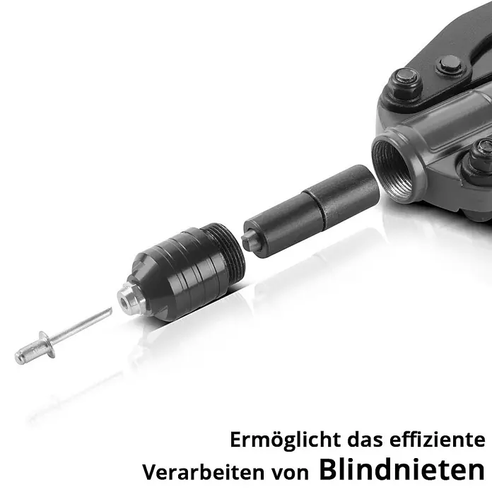 STAHLWERK Blindnietzange Nietmuttern- und Blindnietenzangen Set 85-teilig -  - Die Blindnietzange mit Nietkopf ermöglicht effizientes Verarbeiten von Blindnieten. Ideal für Heimwerker & Profis.