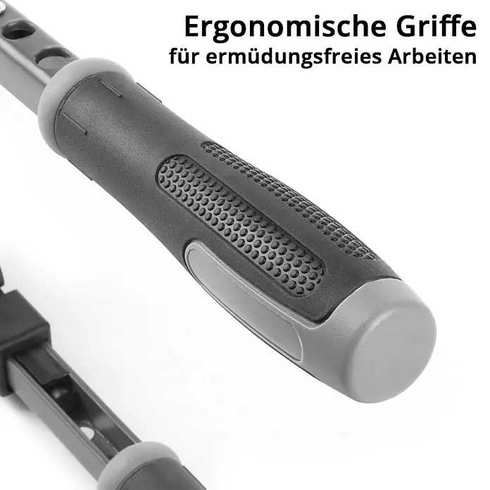 STAHLWERK Blindnietzange Nietmuttern- und Blindnietenzangen Set 85-teilig -  - Ergonomische Griffe für komfortables Arbeiten. Die Griffe sind grau und schwarz und haben eine genoppte Oberfläche für besseren Halt.
