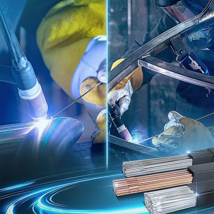 STAHLWERK Draht Schweißstäbe Set ER70S-G3, ER307Si & ER4043Si5 2,5/2,4 x 500 mm je 1kg -  - TIG-Schweißelektroden: Präzision und Qualität für professionelle Schweißarbeiten. Perfekt für saubere und dauerhafte Verbindungen in verschiedenen Metallen.