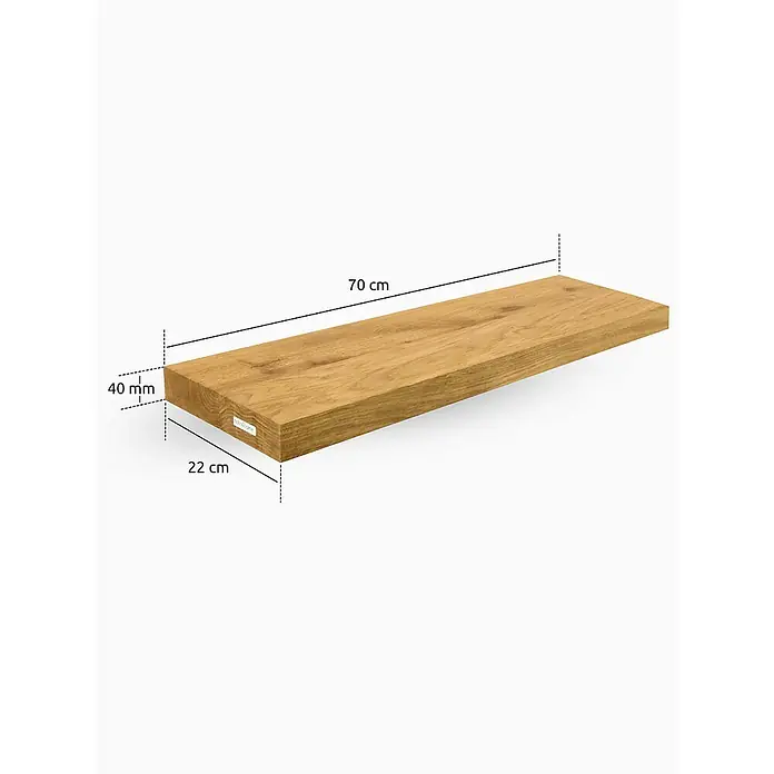 holz4home Holzregal -  - Regal aus hellem Holz mit den Maßen 70 cm Länge, 22 cm Breite und 40 mm Dicke für stilvolle Wanddekoration.