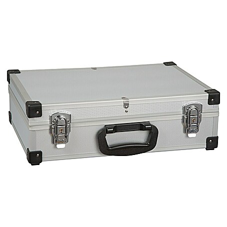 Craftomat Werkzeugkoffer (B x H: 315 x 140 mm, Ohne Werkzeug, Anzahl Fächer: 6 Stk., Silber)