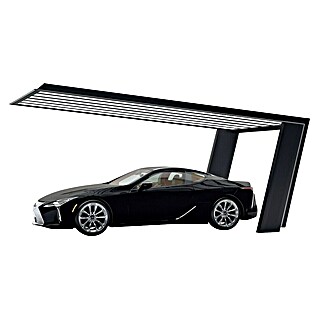 Ximax Carport Typ 60 (Außenmaß inkl. Dachüberstand (B x T): 2,69 x 5,12 m, Einzelcarport, Schwarz/Silber)