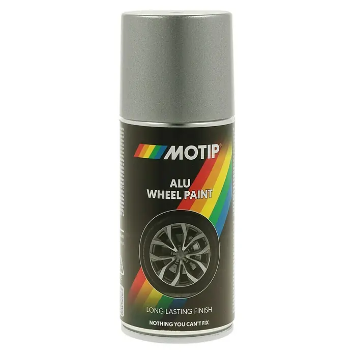 Motip Felgenlack - Viper, Glänzend, 150 ml - Abbildung einer Dose Motip Alu-Felgenlack, ideal zur Ausbesserung und Lackierung von Autofelgen. Langanhaltende und widerstandsfähige Oberfläche.