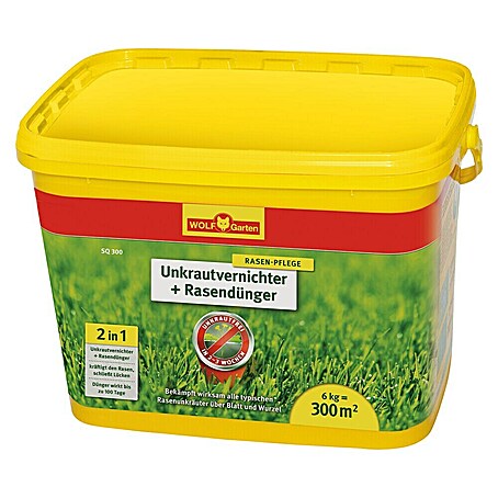 Wolf-Garten Rasendünger mit Unkrautvernichter 2 in 1