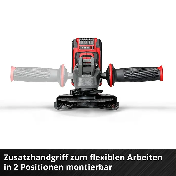 Einhell Professional Power X-Change 18V Akku-Winkelschleifer AXXIO 18/125 Q - Ohne Akku, Durchmesser Scheibe: 125 mm, 8.500 U/min - Zusatzhandgriff für flexibles Arbeiten in 2 Positionen montierbar.
