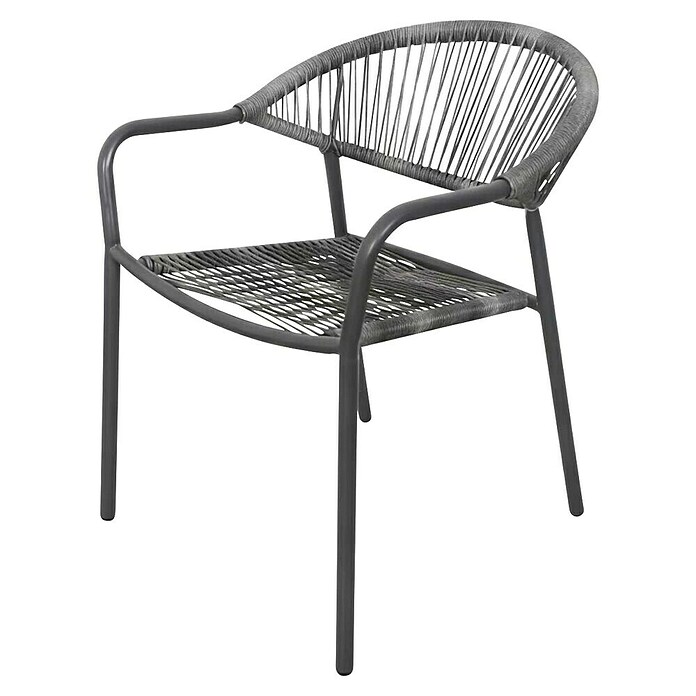 Stapelstoel Wicker (Grijs, b x d x h: 57 x 62 x 78 cm) | BAUHAUS
