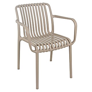 Tuinstoel Paris (Taupe, Kunststof, Stapelbaar)
