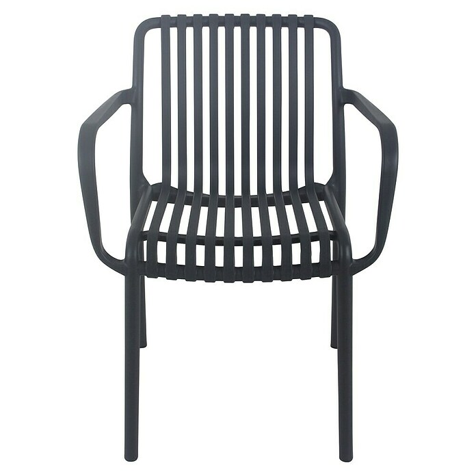 Tuinstoel Paris (Antraciet, Kunststof, Stapelbaar) | BAUHAUS