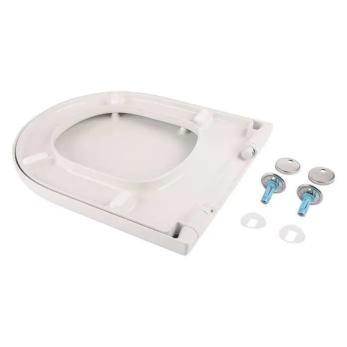 Calmwaters WC-Sitz Architectura - Duroplast, Weiß, Mit Absenkautomatik - Toilettensitz aus Duroplast mit Befestigungszubehör. Der Toilettendeckel ist weiß und passt zu den meisten Standard-Toilettenbecken.