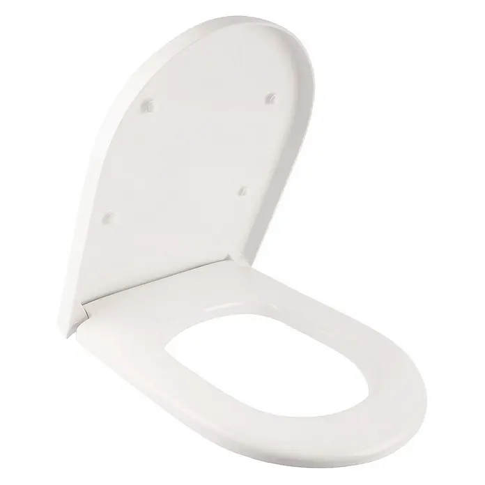 Calmwaters WC-Sitz Architectura - Duroplast, Weiß, Mit Absenkautomatik - Weiße Toilettensitz mit Deckel, ovale Form. Hochwertiges Design für Badezimmerkomfort und Hygiene. Passt zu den meisten Standardtoiletten.