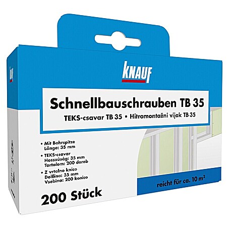Knauf Schnellbauschraube TB (Durchmesser: 3,5 mm, Länge: 35 mm, 200 Stk.)