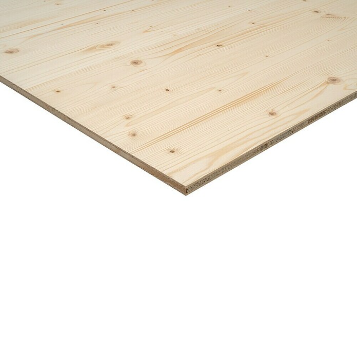 Massivholzplatte (Fichte, L x B x S: 2 500 x 2 050 x 13 mm) | BAUHAUS