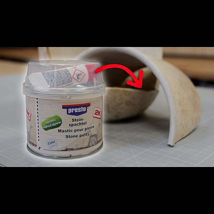 Presto Reparaturspachtel Steinspachtel 2K (250 g, Styrolfrei) | BAUHAUS