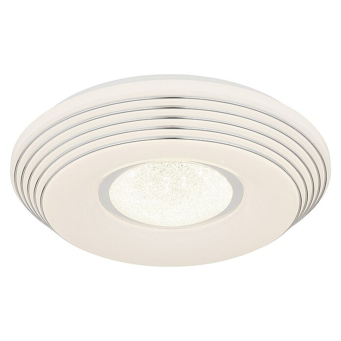 Globo Okrugla stropna LED svjetiljka Pillo  (Ø x V: 39 x 7 cm, Boja kućišta: Bijela, Hladna bijela) | BAUHAUS