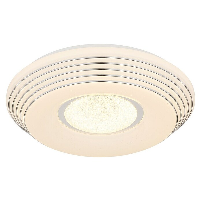 Globo Okrugla stropna LED svjetiljka Pillo  (Ø x V: 39 x 7 cm, Boja kućišta: Bijela, Hladna bijela) | BAUHAUS