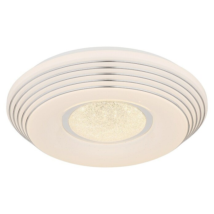 Globo Okrugla stropna LED svjetiljka Pillo  (Ø x V: 39 x 7 cm, Boja kućišta: Bijela, Hladna bijela) | BAUHAUS
