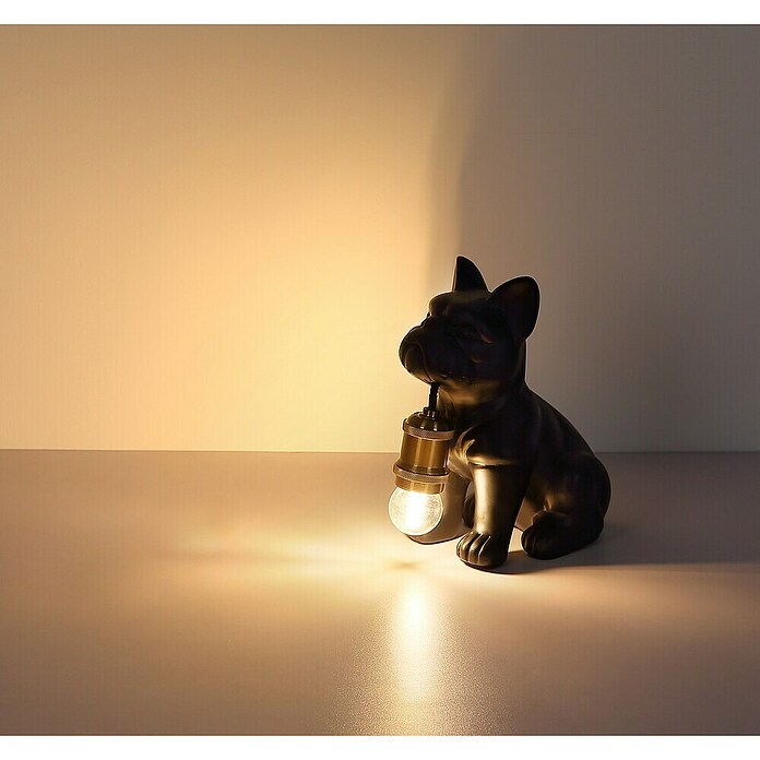 Globo Tischleuchte Dogo (Schwarz, L x B x H: 195 x 125 x 240 mm, E27) | BAUHAUS