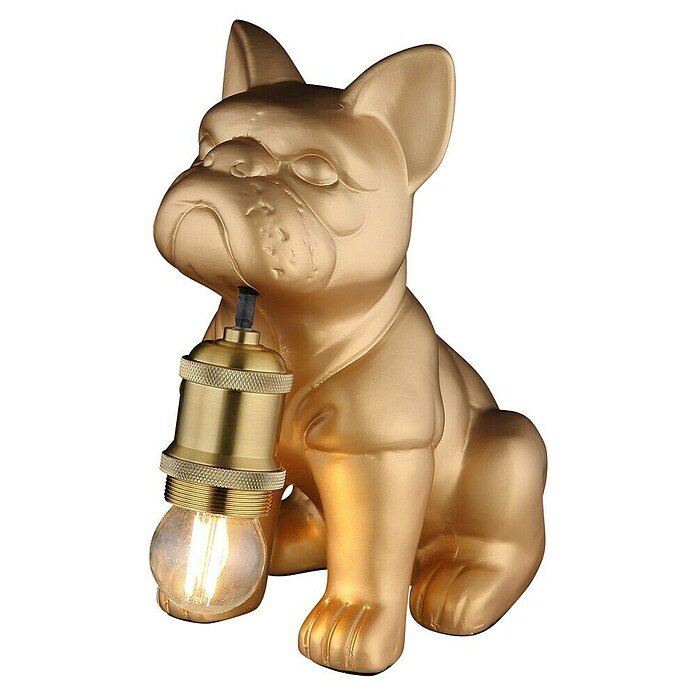 Globo Tischleuchte Dogo (Gold, L x B x H: 195 x 125 x 240 mm, E27) | BAUHAUS