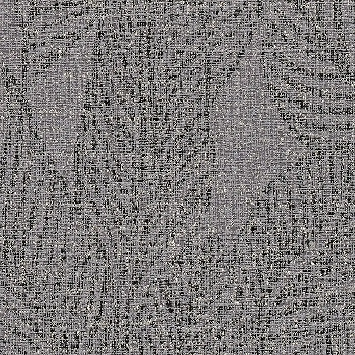 A.S. Création Cosmoliving by Cosmopolitan Vliestapete Blätter - Grau-Schwarz, Floral, 10,05 x 0,53 m - Grauer Stoff mit einem feinen, strukturierten Muster für Möbel oder Dekorationen. Das Design verleiht eine elegante und moderne Note.
