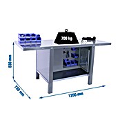 Simonrack Simonwork Banco de trabajo BT6 PRO Cabinet Metal (L x An: 73 x 120 cm, Altura de trabajo: 83 cm, Carga soportada: 1.000 kg, Gris) | BAUHAUS