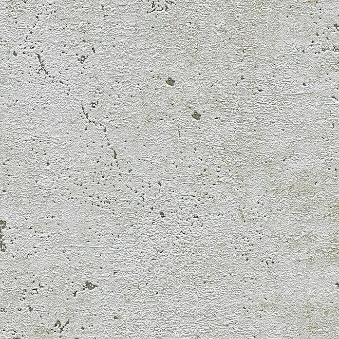 A.S. Création Designdrop Vliestapete Beton - Grau, Betonoptik, 10,05 x 0,53 m - Nahaufnahme einer weißen Betonwand mit rauer Textur, die für Hintergründe und Texturen geeignet ist.