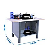 Simonrack Simonwork Banco de trabajo BT6L PRO Cabinet Laminate (L x An: 75 x 120 cm, Altura de trabajo: 86,5 cm, Carga soportada: 1.300 kg, Gris) | BAUHAUS