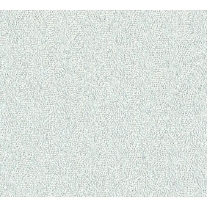 A.S. Création Hygge 3 Vliestapete - Hellblau, Uni, 10,05 x 0,53 m - Feine Textur in sanftem Weiß, ideal als dezenter Hintergrund oder für elegante Designprojekte.