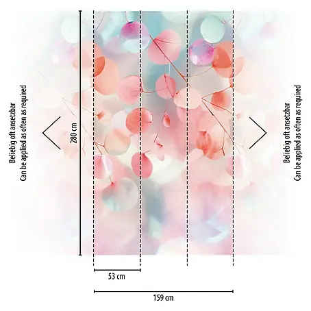 A.S. Création Cosmoliving by Cosmopolitan Fototapete Floral-bunte Blätter