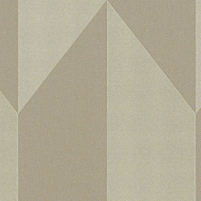 A.S. Création Cosmoliving by Cosmopolitan Vliestapete 3D-Grafik - Silber-Metallic-Braun, Grafisch, 10,05 x 0,53 m - Abstraktes Muster mit geometrischen Formen und feinen Linien in Beige- und Goldtönen, ideal als Tapete oder Textilhintergrund.