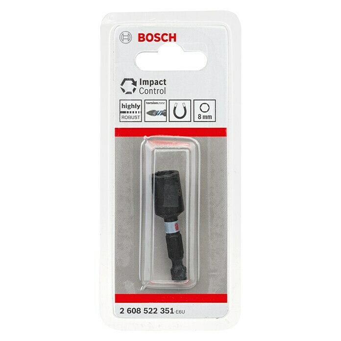Bosch Inserto para llaves de vaso (Ancho de llave: 8 mm, Tamaño de accionamiento: ¼'' hexágono exterior)